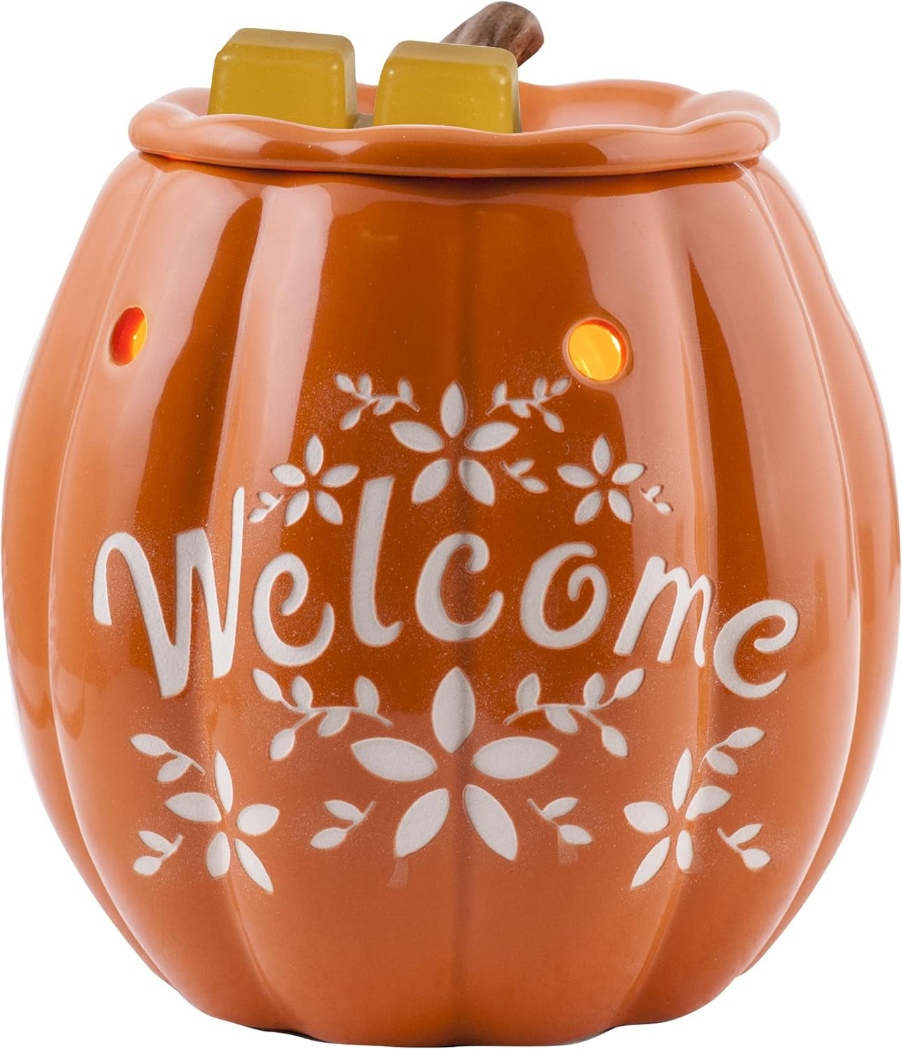 Wax Melt Warmer - Autumn Collection Welcome Fall - Candle Wax Melter for Fragrance Cubes and Tarts