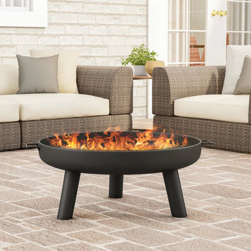 Lataivia round Steel Wood Burning Fire Pit