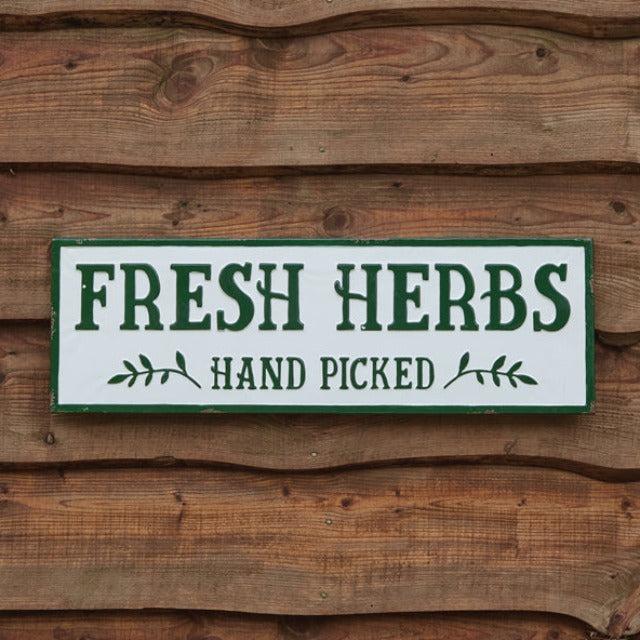 Hand Picked Herbs Sign