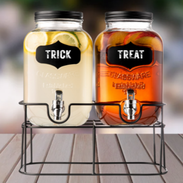 Mason Jar Dispenser Set - with Chalkboard Stickers