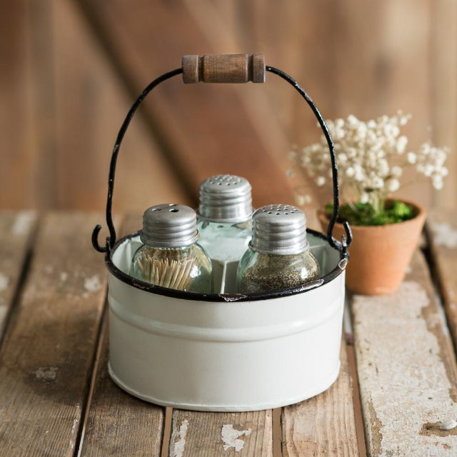 white round shaker set mini mason jar salt and pepper shaker with toothpick holder